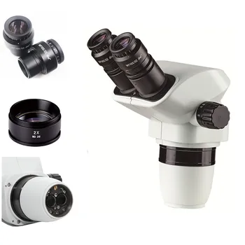 6.7 X-45X Vienlaicīgi-Fokusa Tālummaiņas Binokulāra Stereo Mikroskopi Galvu ar 10X Okulāru un 2X Autonoma Objektīvs Tālrunis Valdes Remonts