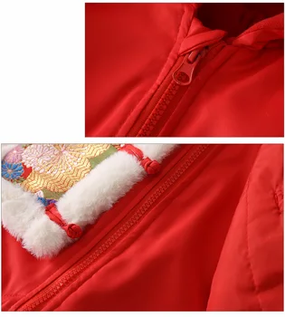 Ziemas Bērnu Drēbes, Uzvalki Zēniem, Baby Romper Ķīniešu Stilā Tang Uzvalks viengabala Red jaungada Apģērbu Svētku Dāvanu Tērpiem