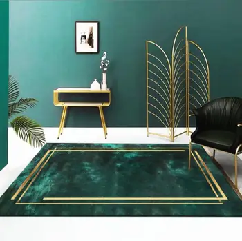 Luksusa Ziemeļu Zelts Zaļā Modelis Paklājs Guļamistabā Pielāgota Lielu Māju Dzīvojamā Istaba Dekori paklājos neslīdošu Grīdas Paklāji