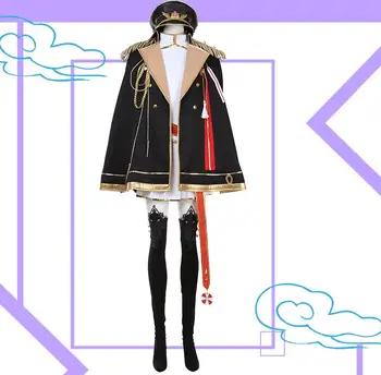 Anime! Azur Joslu HMS Monarch Kaujas Uzvalku, Gotihc Sexy Vienādu Cosplay Tērpu Halloween Apģērbs, Pilns Komplekts, Jebkura Izmēra Bezmaksas Piegāde
