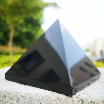 1520g dabas obsidian kvarca kristāla piramīdas dziedināšanas siltuma 1gab.