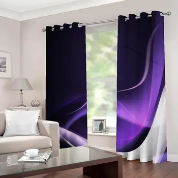 Pasūtījuma purpura aizkaru 3D Blackout Logu Aizkari viesistabā skaņas izolācija pretvēja aizkari