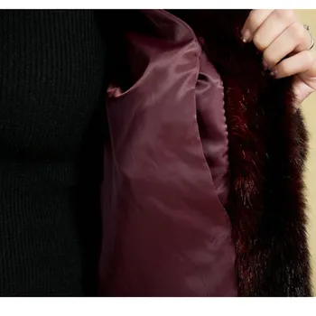 Mākslīgās Kažokādas mētelis sievietēm 2019. gada Rudenī un Ziemā, Ūdeles Kažokādas vestes Plus izmēra 5XL pusmūža sieviete Sabiezēt Kažokādas īsus svārkus A204