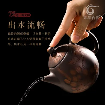Keramikas Tējkanna Retro, Ķīnas Tējas Komplekts Grieztie Tējkanna Mazu Mākslas Kung Fu Tea Maker Sadzīves Juego De Te Galda Piederumi ED50CH