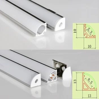 30pcs(30meter) daudz, 1meter gabalā, mini LED Trīsstūra formas alumīnija profilu kanāls, 5mm LED Sloksnes