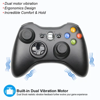 Gamepad Kursorsviru Kontrolieris Bezvadu Kontrolieris Microsoft Xbox 360 Ar PC Bezvadu Uztvērējs 2.4 G