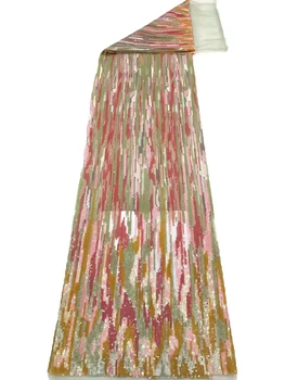Krāsa Vizuļi Izšuvumi Mežģīņu Auduma franču Tilla Apģērba Piederumi DIY Dizains Kāzu Kleitu, Banketu Svārki 5 Metri, Vairumtirdzniecība
