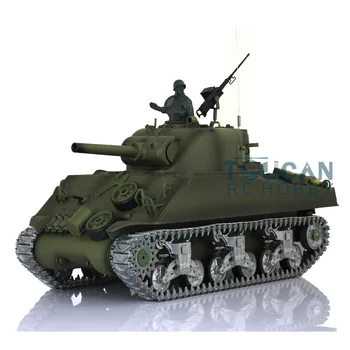 ASV Akciju Heng Long 1/16 7.0 Pielāgot, M4A3 Sherman RC Tanku 3898 Modelis ar Stobra Atsitiena 360° Metāla TH17682-SMT1