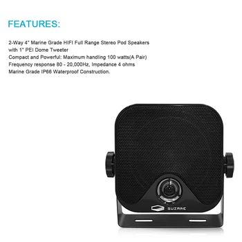 Jūras Radio Ūdensizturīgs Laivu Audio Stereo Bluetooth Uztvērējs FM AM Auto MP3 Atskaņotājs+1 Pāri 4 collu Jūras Skaļruņi+USB Audio Kabelis