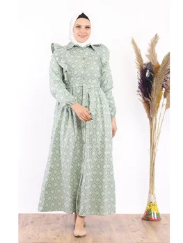 Jauno Modes Savirmot Detalizētu Hijab Gara Kleita Vakara Kleita, Hijab Musulmaņu Turcija Dubaija Kaftan Augstas Kvalitātes, Stilīgu Bezmaksas Piegāde