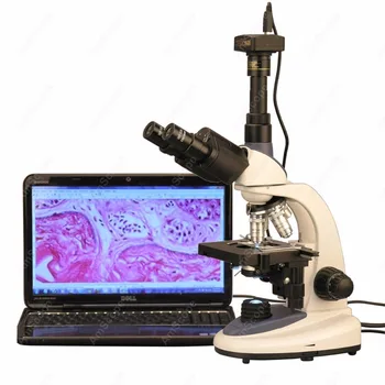 Trinokulara Saliktā Mikroskopa--AmScope Piegādes 40X-2500X 3W LED Trinokulara Salikto Mikroskopu ar 5MP Digitālā Fotokamera