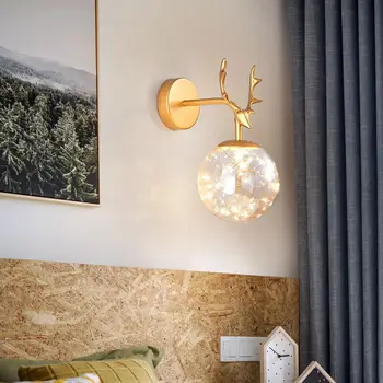 LED ziemeļu sienas lampa, kāpņu telpa dzīvojamā istaba fona siena guļamistabas gultas lampa modern home apdare, Iekštelpu apgaismojums