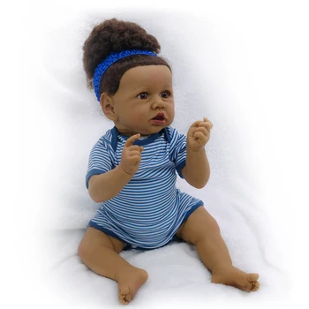 ACESTAR Atdzimis Bērnu Lelle Āfrikas Amerikāņu 20 Collu 50cm Mīksta Silikona Vinila Reāli Jaundzimušajiem Toddler Par Dāvanu Kolekcija