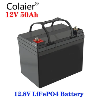 Colaier 12V 50Ah Dziļi Cikla LiFePO4 Uzlādējamo Akumulatoru 12.8 V 50Ah Dzīves Ciklu 4000 ar iebūvētu BMS Aizsardzība