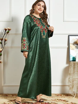 Plus Lieluma Kleitas, Drēbes, Longue Femme Musulman Eid Dubaija Abaya Kaftan Turcija Islāmu Arābu Musulmaņu Ģērbšanās Sieviešu Caftan Marokens