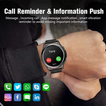 Ir 2021. Jaunu Full Touch Smart Skatīties Vīrieši IP68 Ūdensnecaurlaidīga Galaxy Watch3 Bluetooth Zvanu Sporta Fitnesa Smart Skatīties uz IOS Android