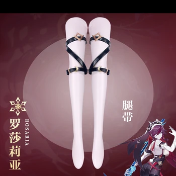 Spēle Genshin Ietekmes Cosplay Rosaria Kostīmi Anime Projektu, Sieviešu Kleitas, Svārki Halloween Turban Jostas Piederumu Komplekts Pieaugušo Uzvalks