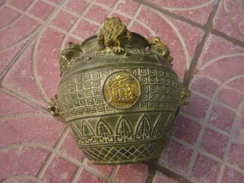 Veco Ķīna(1742-1789) Bronzas, zelta plating Jar\pods, ar zīmi, ir labākais vākšanu&rota,bezmaksas piegāde