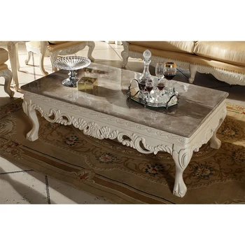 Elegants balts antikvāras mēbeles, mājas viesistaba, kafijas galdiņš un beigu tabula Журнальный столик для гостиной и торцевого GH65