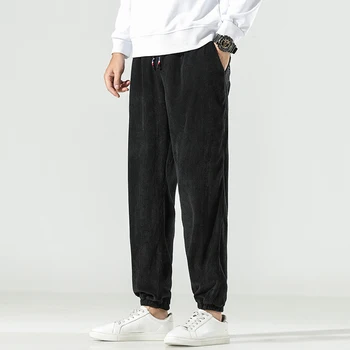 Ķīniešu Stilā Izšūti Velveta Gadījuma Bikses Streetwear Plus Lieluma Joggers Vīriešiem Apģērbi 