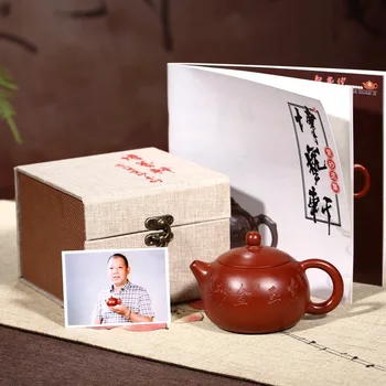Ieteicams yixing izģērbies rūdas dahongpao visu roku xi shi pot kung fu tējas noteikt aizvietojot Ventilators Zehong tējkanna