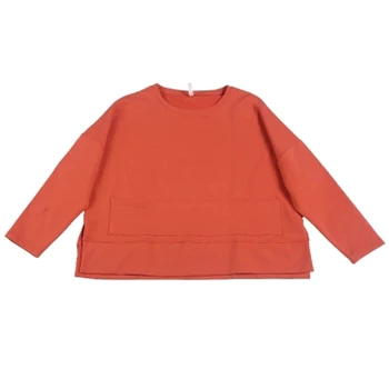 2018 Jaunā Sieviešu pavasara rudens T-krekls Ms liela izmēra garām piedurknēm tīrtoņa krāsu tīras kokvilnas apaļā apkakle zaudēt fashion 