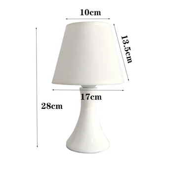 Ir 2021. xianfan jauns baltās krāsas Vienkāršība Mini galda lampa ar metāla krāsu bāzes vintage nakts gaismas rustaurant galda spuldzes darba lampas