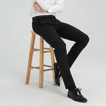 Vīriešu Uzvalks, Luksusa Modes Kleita Bikses Sociālās Vīriešu Bikses Melnā Formālu Uzvalku Bikses Uzņēmējdarbības Vīriešu Kāzu Kleitu Gadījuma Vīriešu Bikses
