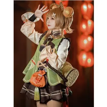 Ir 2021. Genshin Ietekmes Yaoyao Gudrs Cosplay Kostīmu Vienotu Parūka Cosplay Anime Spēle Yaoyao Ķīniešu Stils Halloween Tērpi Sievietēm