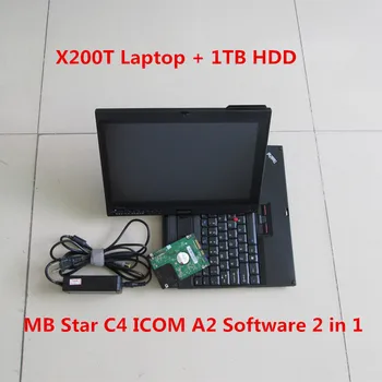 1 TB HDD MB Star C4 ICOM A2 Programmatūra 2 in 1 uzstādītas arī X200T Klēpjdatoru touch screen gatavs lietošanai bmw icom par mb diagnozi c4