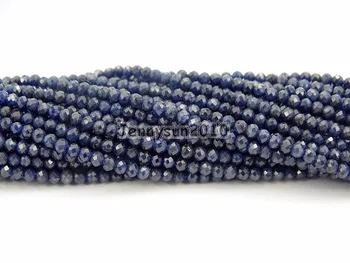 Grade AAA Izcili Samazināt Spīd Dabas AA Zilā Safīra Dārgakmeņi, Pusdārgakmeņi 2mm Slīpētas Apaļas Pērles 15