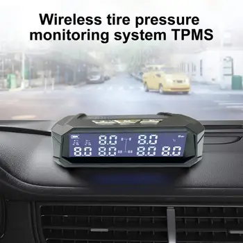 TPMS Riepu Spiediena Monitoringa Sistēma, Monitors, Saules Enerģijas Digitālo ABS 8/12/15 Bārs Auto Drošības Signalizācijas Riepu Spiediena Sensors RV