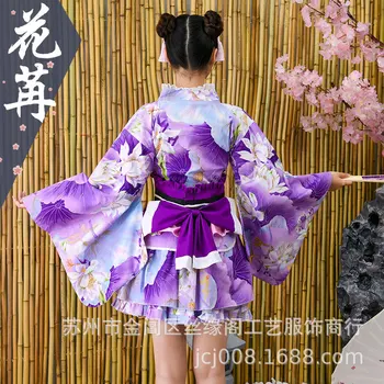 Japāņu stila Karaliskā Māsa Cosplay Animācija Apģērbs Kimono Kokvilnas Pidžamas Tiešām Ji Tradicionālo Gudrs Vēja Darbības Drēbes