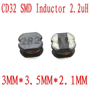 3000pcs SMD jauda Inductor CD32 2.2 uH 2R2 Čipu inductor 3*3*2 mm Atstatumā Tinuma
