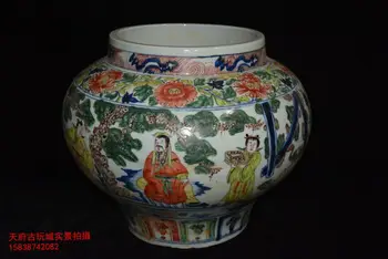 Reti veco Chiese Yuan dynasty(1206--1368) porcelāna lielāka burka,Pastelis,roku darbs amatniecības,Mājas Rotājumi, Bezmaksas piegāde