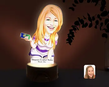 Īpaši pielāgotus Pasaules 'S Visvairāk Skaista Sieviete Karikatūru DEKORATĪVĀS 3D ROTASLIETA LED Izgaismotas Nakts Lambası-13 Uzticamu Mūsdienu Vienkāršu dāvanu