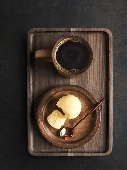 Japāņu Keramikas Kafijas Tase ar Apakštasi Atkārtoti Keramikas Kempings Espresso krūzīti Porcelāna Tazas Originales Brokastis Tases HH50BD