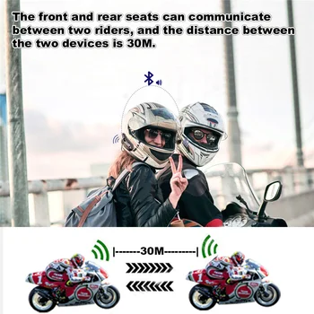 Bluetooth5.0 Ūdensizturīgs IP6 E1 Motorhelmet Austiņas 2 Rider Moto Bezvadu Austiņas ar MP3 Atskaņotāju, Velosipēdu Oortephone