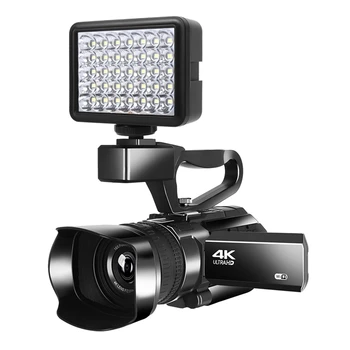 4K Video Videokamera Tiešraidi Vlogging Kameru Youtube 48MP WIFI Tālummaiņa Digitālā Videokamera, Fotokamera ar Aizpildītu Gaismas