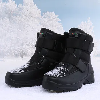 Ir 2021. jaunu vīriešu ziemas sniega zābaki ādas, lakādas zābaki ar kažokādas apavi kvalitātes vīriešu rudens apavi darba apavi plus lieluma 40-45