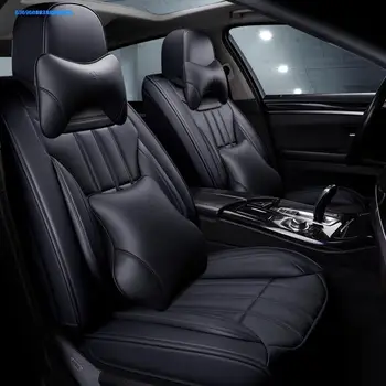 Par SKODA Karoq 2018 2019 Auto Piederumi Augstas kvalitātes ādas automašīnas sēdekļa spilvena pilnu 3D surround sēdekļa spilvena sēdekļa vāku