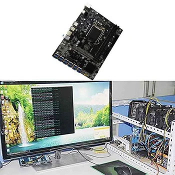 AU42 -BTC B250C Ieguves Mātesplati ar DDR4 4GB 2666MHZ Atmiņa+120G SSD+Kabeļu 12XPCIE, lai USB3.0 Kartes Slots LGA1151 par BTC