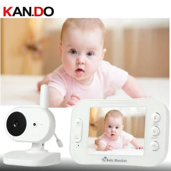 Baby Monitors 3.5 collu TFT LCD IS Nakts Redzamības 2-way Runāt Temperatūras Sensors 4 Šūpuļdziesmas Video ON/OFF Monitoringa Kamera