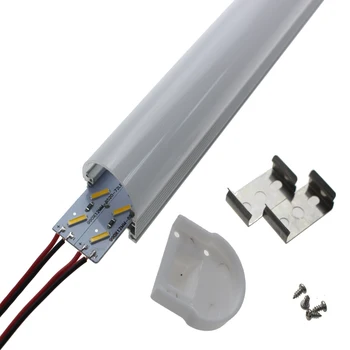 9pcs*1m LED grūti luces sloksnes 288leds/1m DC 12V led bar gaismas smd 4014 Ar Alumīnija u Profils, un datoram vāku