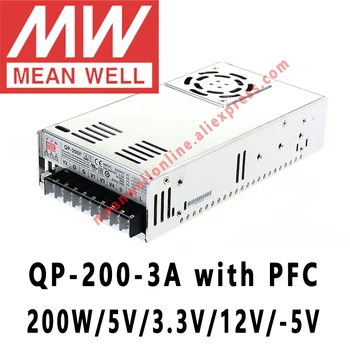 Ir Labi, QP-200-3A meanwell 5V/3.3 V/12V/-5V DC 200W Quad Izejas ar PFC Funkcija, Enerģijas Piegādes interneta veikals