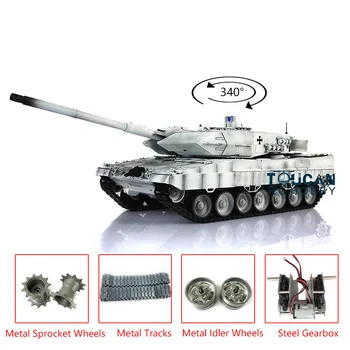 ASV Akciju Heng Long 1/16 Mēroga Sniega TK7.0 Modernizētas, Metāla Ver vācu Leopard2A6 RC Tanku 3889 TH17625-SMT5