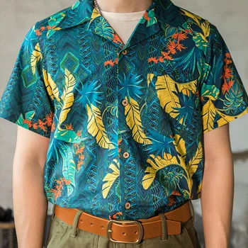 ST-0021 Lasīt Aprakstu ! Liels MUMS Lielums Patiesu Kvalitātes Vintage Meklē Zaudēt Montāžas Havaju Aloha Kokvilnas Krekls