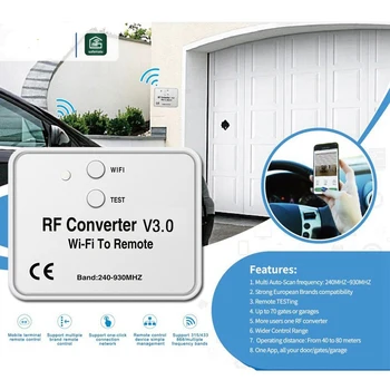 3X Universāla Bezvadu Wifi RF Converter Tālruņa Nevis Tālvadības 240-930Mhz par Smart Home