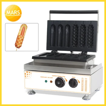 Franču Karsts Suns, Lolly Stick Vafeļu Maker Komerciālām Elektriskām Muffin Hotdog Vafeļu Maker Dzelzs Mašīna Baker 110V, 220V
