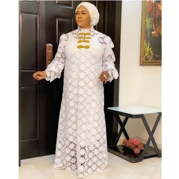 Āfrikas Kleitas Sievietēm Dobi No 2022 Jauna Eleganta Musulmaņu Modes Mežģīnes Abayas Dashiki Drēbes Kaftan Sen Maxi Kleita Divi Gabali